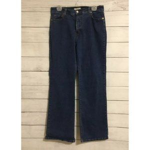 Levi's 512 Perfectly Slimming 14 Straight Leg High Rise Dark Denim Jeans Women